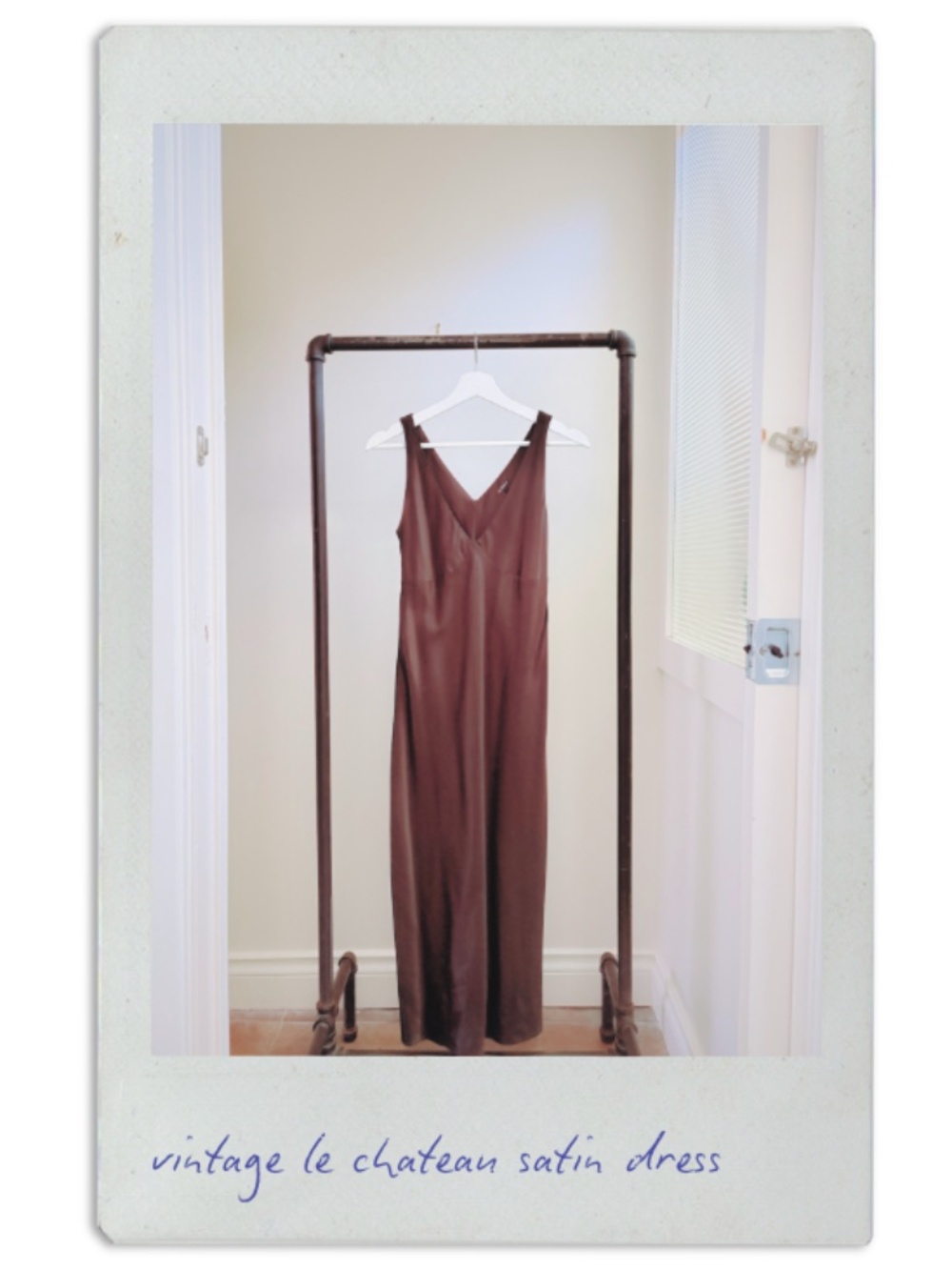 vintage le chateau satin maxi dress